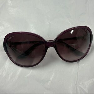 Salvatore Ferragamo Oversized Round Stylish Purple Sunglasses NWOT